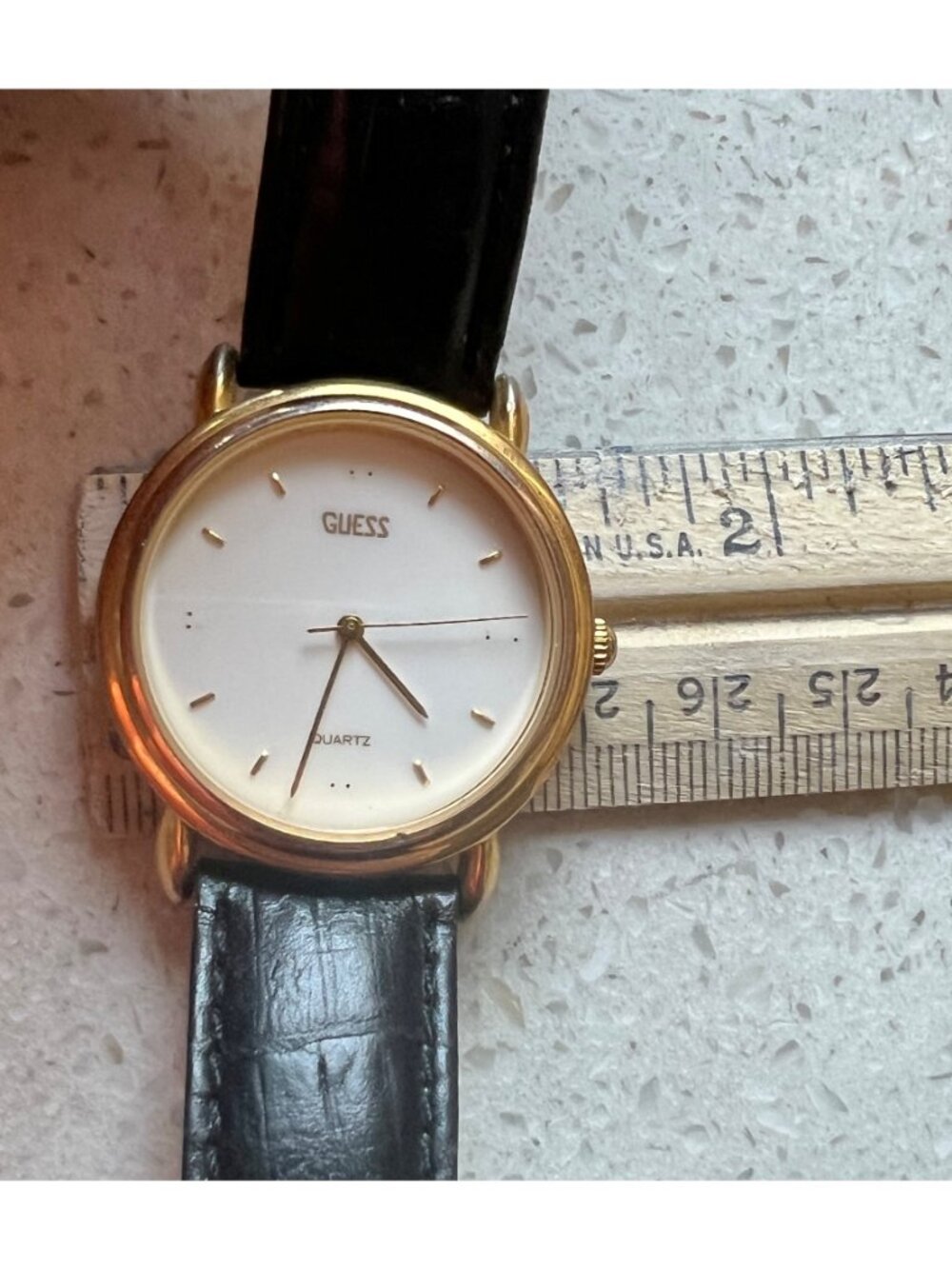 Guess Quartz Watch Women's 5.5 - 7" wrist Fossil Leather Band 1989 Gold Tone - Picture 8 of 8